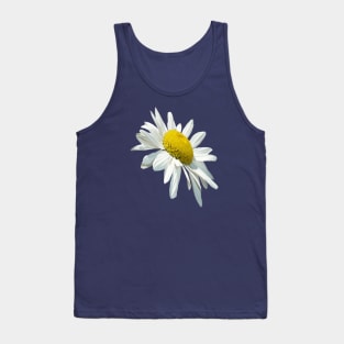 Close Up Common White Daisy Cut Out Tank Top